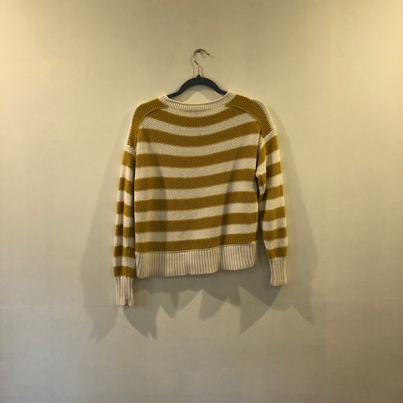 J. Crew Yellow Stripped Sweater - Picture 2 of 4
